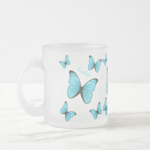 Morpho-Schmetterlinge Cartoon-Abbildung Mattglastasse