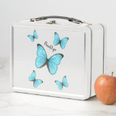 Morpho-Schmetterlinge Cartoon-Abbildung Metall Brotdose (Beispiel)