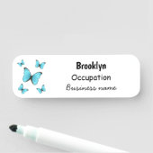 Morpho-Schmetterlinge Cartoon-Abbildung Namensschild (Beispiel)