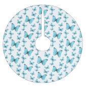 Morpho-Schmetterlinge Cartoon-Abbildung Polyester Weihnachtsbaumdecke (Vorderseite)