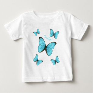 Morpho-Schmetterlinge Cartoon-Illustration Baby T-shirt