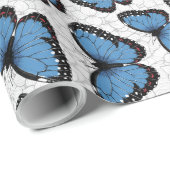 Morpho-Schmetterlinge Geschenkpapier (Rolleneckpunkt)