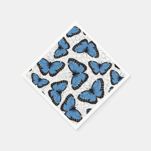 Morpho-Schmetterlinge Serviette (Ecke)