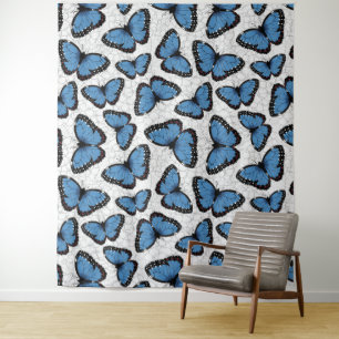 Morpho-Schmetterlinge Wandteppich