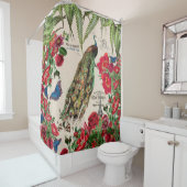 Morpho Schmetterlings-Pfau-Blumen-Duschvorhang Duschvorhang (Beispiel)