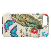 Morpho Schmetterlings-Pfau-Blumen-Kakao-Gerät-Fall Case-Mate iPhone Hülle (Rückseite (Horizontal))