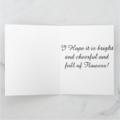 Morpho Schmetterlings-Rosen-Blumen-große Karte (Innenseite)