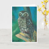 Morpork Owl Greetings Card Karte (Gelbe Blume)