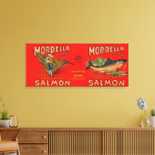 Morrello Brand Lachs Label Leinwanddruck (Insitu (Wohnzimmer))
