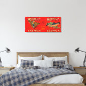 Morrello Brand Lachs Label Leinwanddruck (Insitu (Schlafzimmer))
