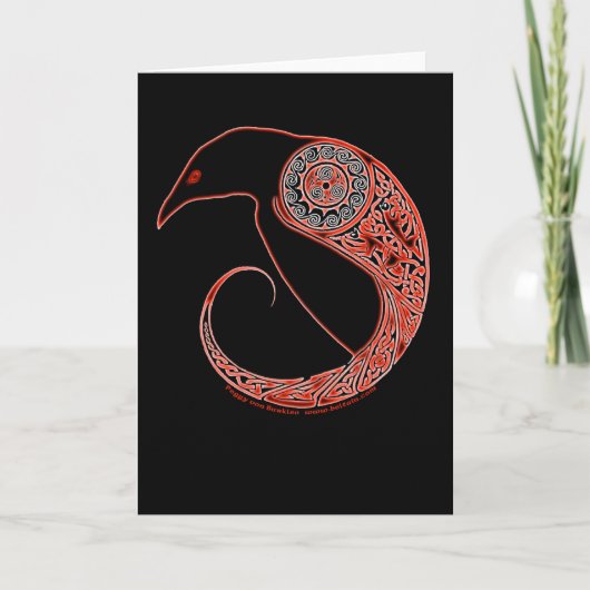 Morrigan Celtic Raven Card Karte (Vorderseite)