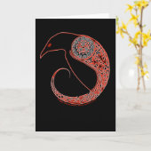 Morrigan Celtic Raven Card Karte (Gelbe Blume)