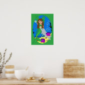 Morrigan, die Grüne Merfaery und das Dolphin Poste Poster (Küche)
