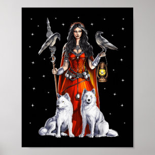 Morrigan Goddess Celtic Mythology Pagan Deity of W Poster