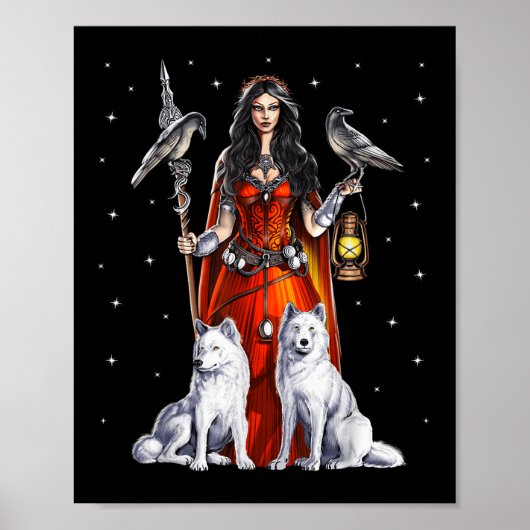 Morrigan Goddess Celtic Mythology Pagan Deity of W Poster (Vorne)