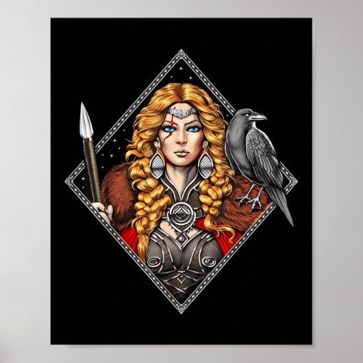 Morrigan Goddess Celtic Mythology Pagan Deity of W Poster (Vorne)