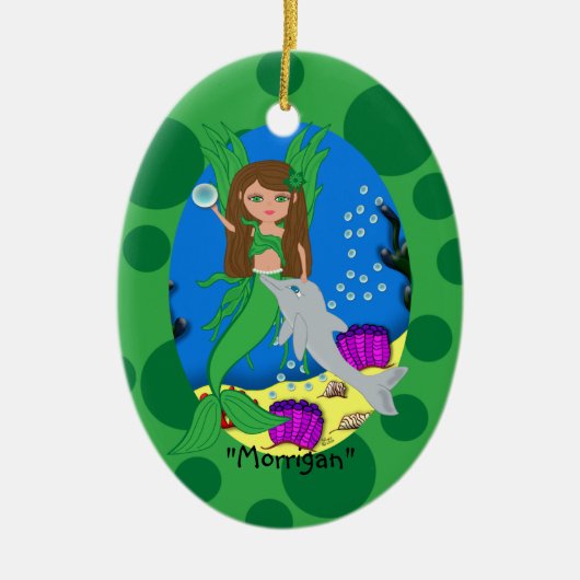 Morrigan Green Merfaery Ornament (Vorne)