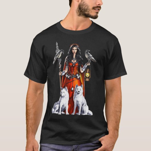 Morrigan keltische Göttin T-Shirt (Vorderseite)