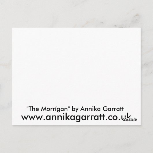 Morrígan Postkarte (Rückseite)