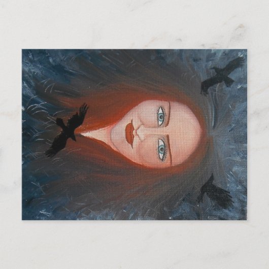 Morrígan Postkarte (Vorderseite)