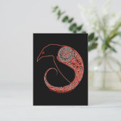 Morrigan Raven keltische Postkarten (Stehend Vorderseite)