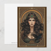 Morrígu Celtic Goddess Art Flat Thank You Card Dankeskarte (Vorne/Hinten)