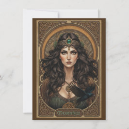 Morrígu Celtic Goddess Art Flat Thank You Card Dankeskarte