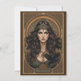 Morrígu Celtic Goddess Art Flat Thank You Card Dankeskarte