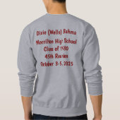 Morrilton High School Class of 1980 Wiedersehen-Sh Sweatshirt (Rückseite)
