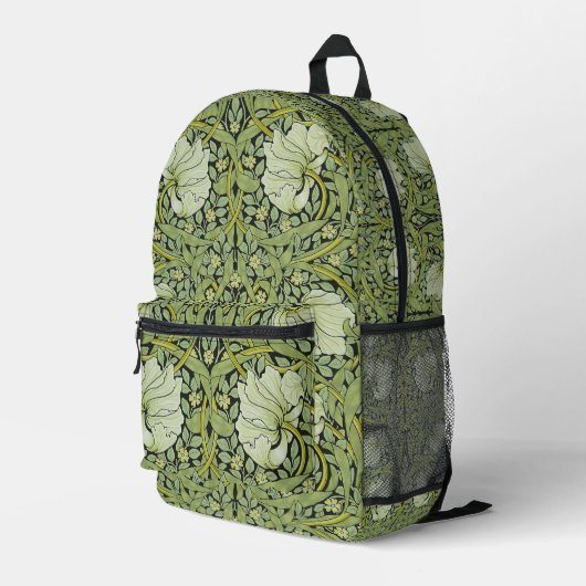 Morris 1876 Vintages Pimpernell-Muster Bedruckter Rucksack (Rückseitige Ecke Rechts)