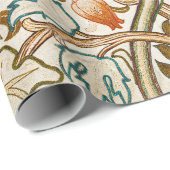  Morris Acanthus Floral Crewel Embroidery Pattern Geschenkpapier (Rolleneckpunkt)