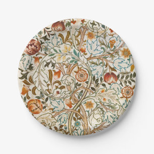 Morris Acanthus Floral Crewel Stickerei Muster Pappteller
