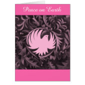 Morris-ähnliche Friedenstaube Weihnachtskarte (Vorne)