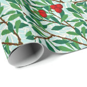 Morris - Arbatus, Äste mit roten Beeren Geschenkpapier (Rolleneckpunkt)