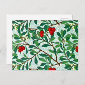 Morris - Arbatus, Beerenrot, berühmtes Muster, Postkarte (Vorne/Hinten)