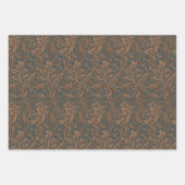 Morris Arcadia Floral Pattern Classic Blue Yellow Geschenkpapier Set (Vorderseite 3)