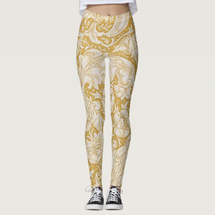 Morris Bachelor's Button Blume & Golden Stems Leggings
