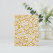 Morris Bachelor's Button Blume & Golden Stems Postkarte (Stehend Vorderseite)