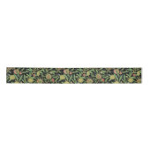 Morris Black Background Antique Pomegrana Muster Satinband (Vorderseite)