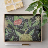 Morris Black Background Antique Pomegrana Muster Seidenpapier (Geschenk)
