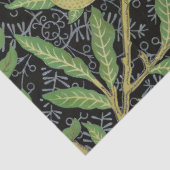 Morris Black Background Antique Pomegrana Muster Seidenpapier (Ausschnitt)