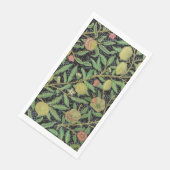 Morris Black Background Antique Pomegrana Muster Serviette (Ecke)