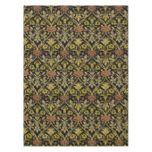 Morris Black Background Rose & Lily Blume Pattern Tischdecke (Vorderseite)