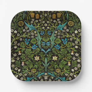 Morris Black Background Vintag Blackthorn Muster Pappteller