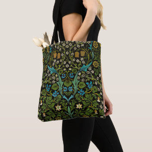 Morris Black Background Vintag Blackthorn Muster Tasche
