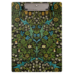 Morris Black Hintergrund Vintage Blackthorn Muster Klemmbrett