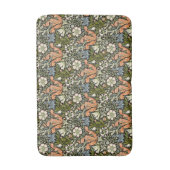 Morris BlackBackground 1896 Compton Floral Pattern Badematte (Vorderseite Vertikal)