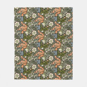 Morris BlackBackground 1896 Compton Floral Pattern Fleecedecke (Vorderseite)