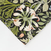 Morris BlackBackground 1896 Compton Floral Pattern Fleecedecke (Ecke)