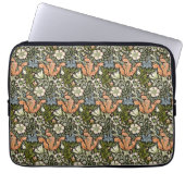 Morris BlackBackground 1896 Compton Floral Pattern Laptopschutzhülle (Vorderseite)